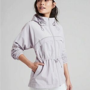 Athleta Rain to Shine Lilac Rain Jacket Sz S